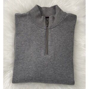 Ted Baker London Sweater Mens Size 3 US Small Gray 1/4 Zip Pullover Stretch CO41